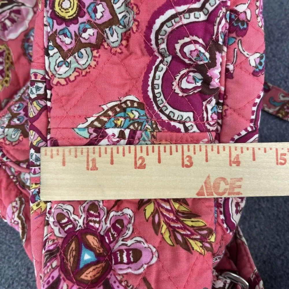 Vera‎ Bradley Quilted Back Pack Purse 6 Pockets School Bag 12